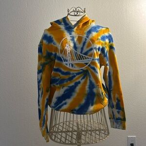 Tie dye Golden state warriors sweat shirt